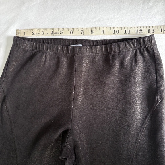 Splendid Women’s Black Patchwork Speckled Cracked Coated Leggings - Size M. - Picture 8 of 11